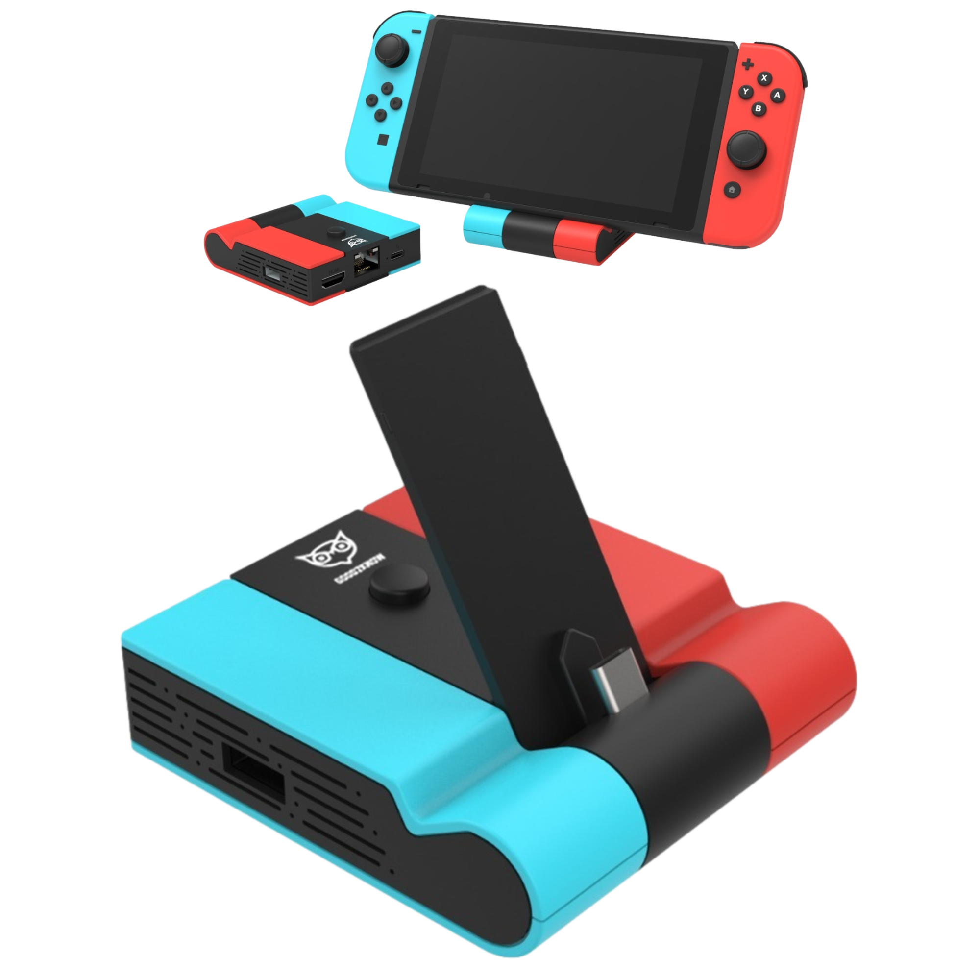 Good2know Nintendo Switch Dock Set - 5 in 1 Docking station geschikt voor Switch & OLED - Ultra HD 4K HDMI - TV/Monitor aansluiting voor Schermprojectie - Inclusief thumb grips(G2K-69)