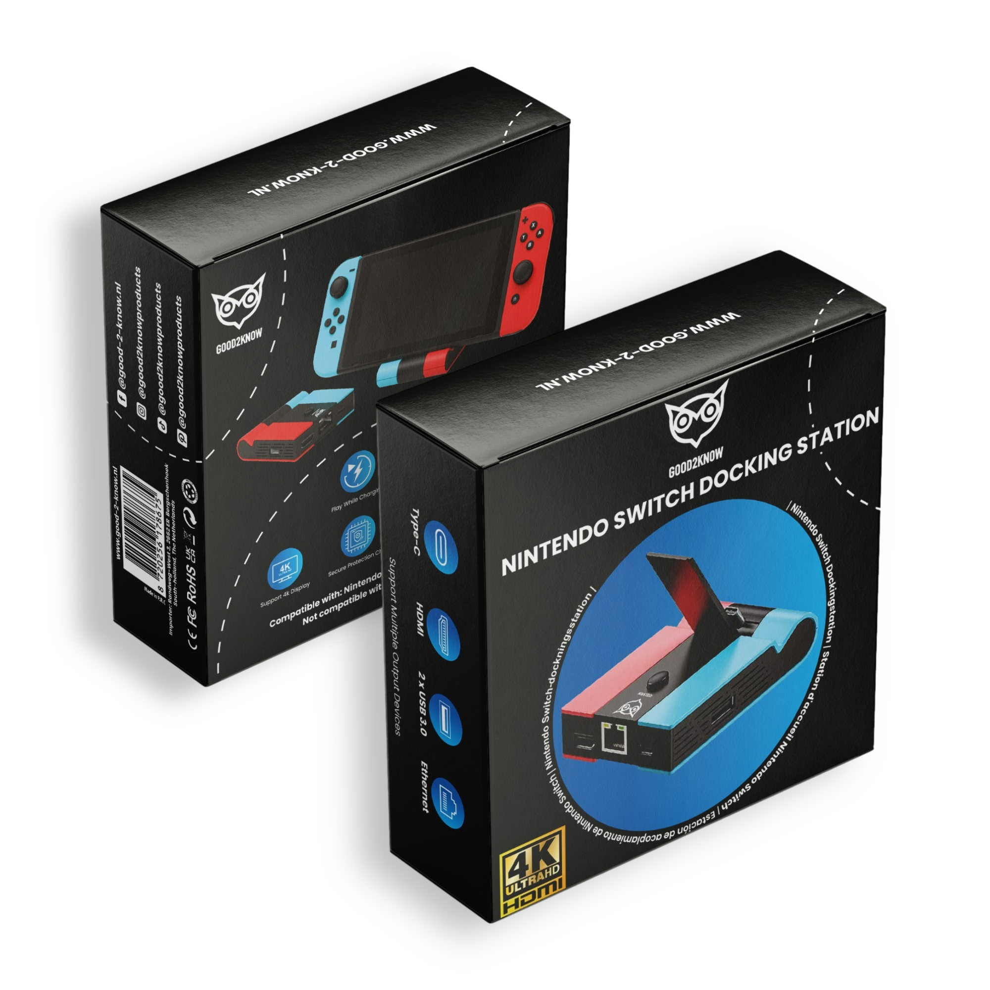 Nintendo Switch Dock Set - 5 in 1 Docking station geschikt voor Switch Nintendo Switch Dock Set - 5 in 1 Docking station geschikt voor Switch