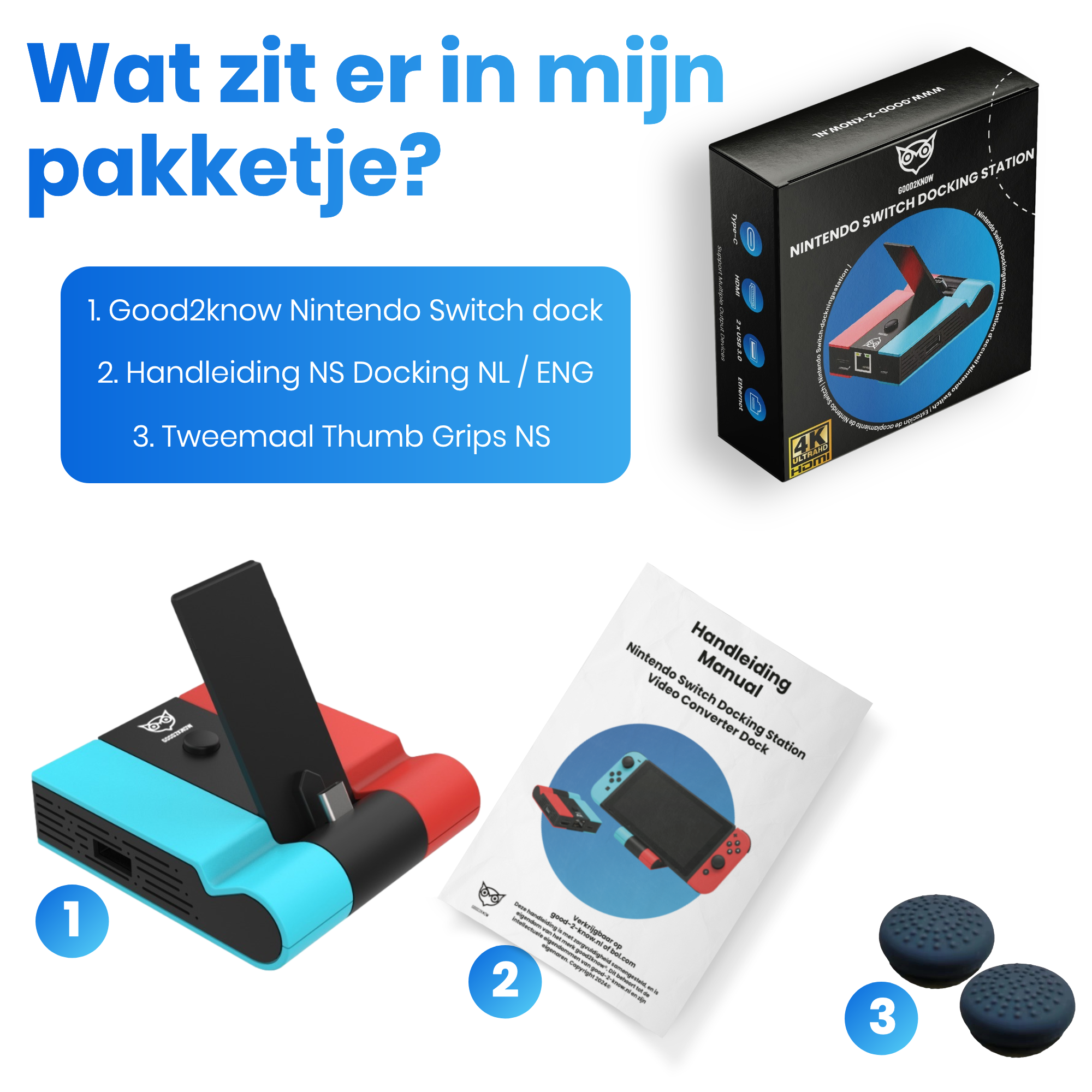 Nintendo Switch Dock Set - 5 in 1 Docking station geschikt voor Switch