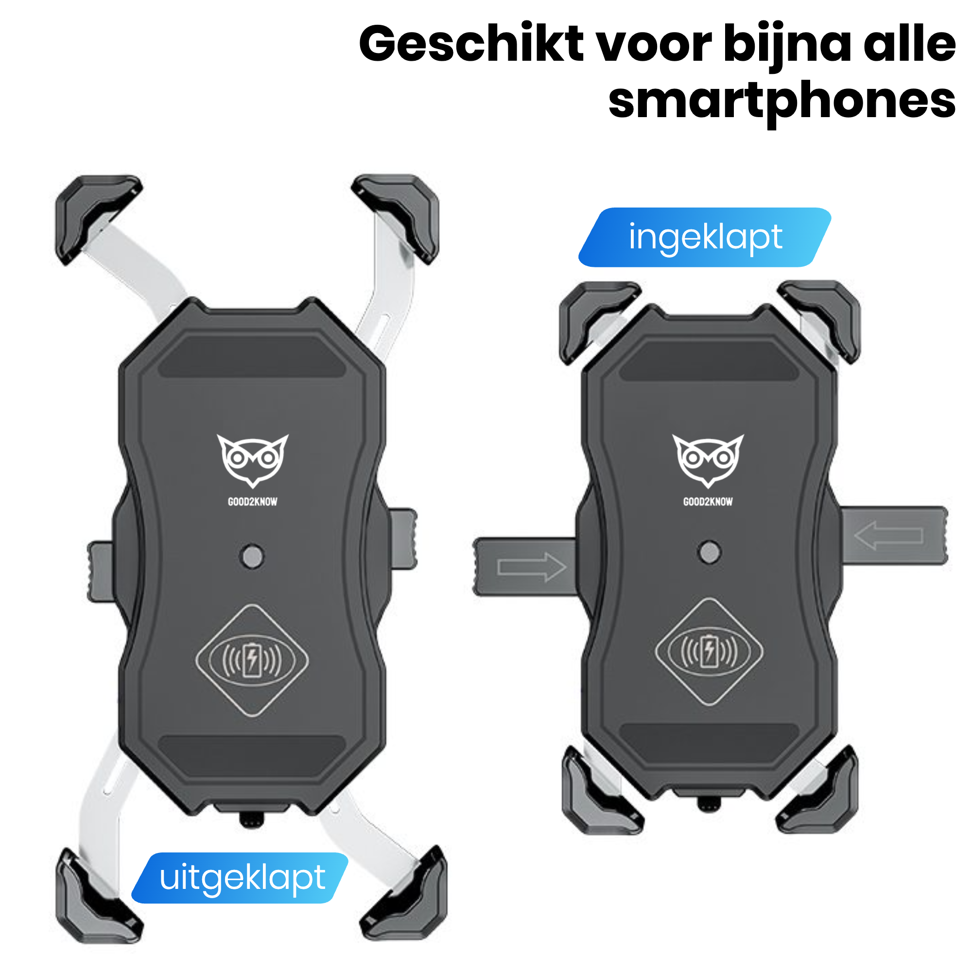 Telefoonhouder motor/ATV met anti-shock - Smartphone houder met anti-trillingsdempers - Met Draadloze Oplader - Telefoon standaard - 360º Draaibaar(G2K-67)