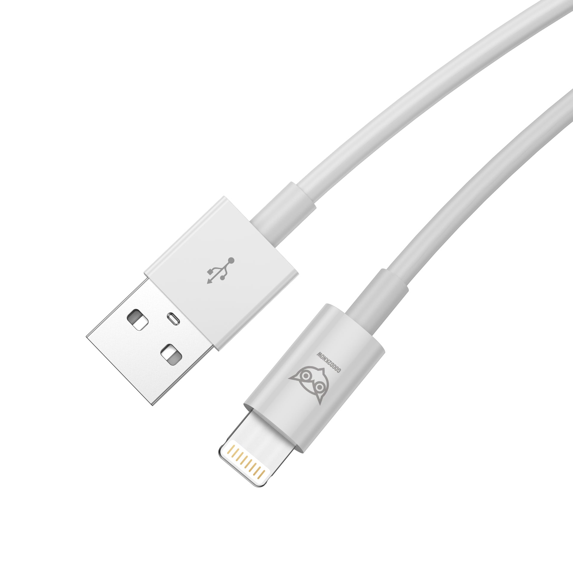 USB A Naar Lightning kabel - 20CM - Motorhouder Kabel, Powerbank Kabel, Klein en Compact