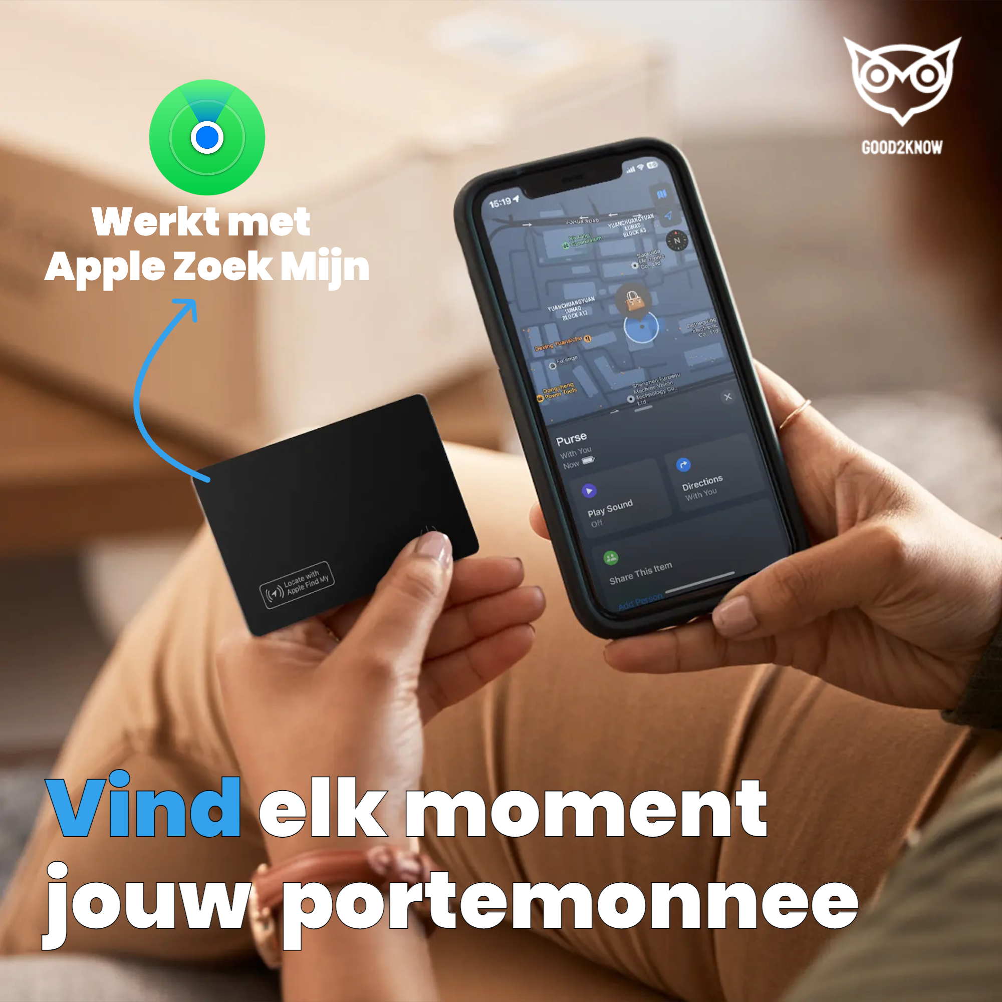 Airtag Wallet – Airtag kaart – Airtag geschikt voor pasjeshouder en portemonnee – Wallet tracker –Mini dunne kaart tracker