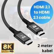 Good2know HDMI kabel 2 meter – HDMI 2.1 - Hdmi naar hdmi – 8k UHD - 4K UHD – Xbox – Ps5 – High speed HDMI