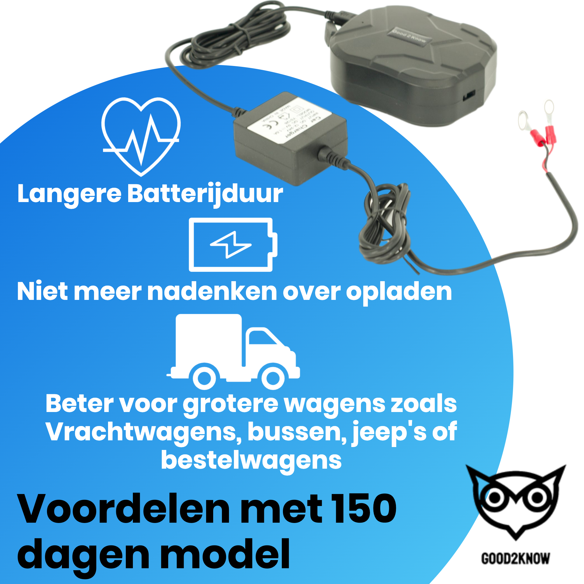 Acculader voor GPS Trackers Autolader Oplader Gps