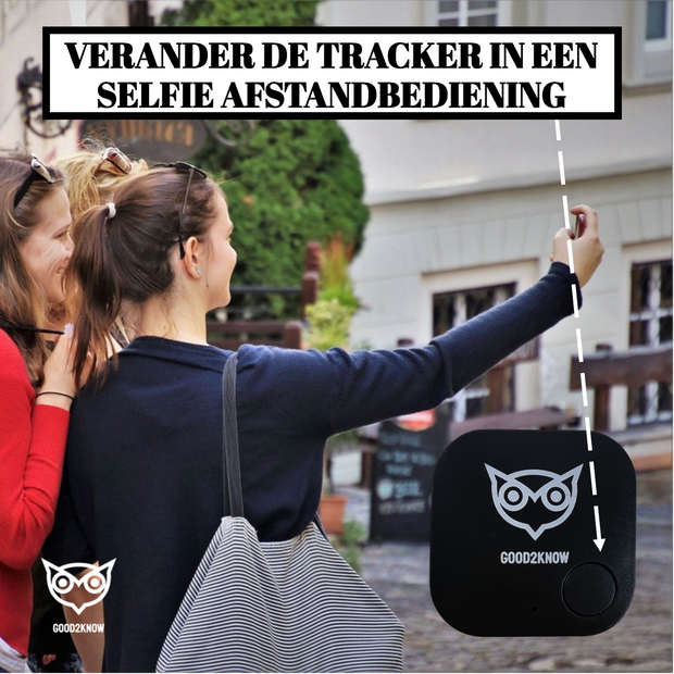 Good2know Sleutelvinder - Sleutelhanger - Zwart - Gps tracker - Bleutooth Keyfinder - Cr 2032 & koortje - Airtag
