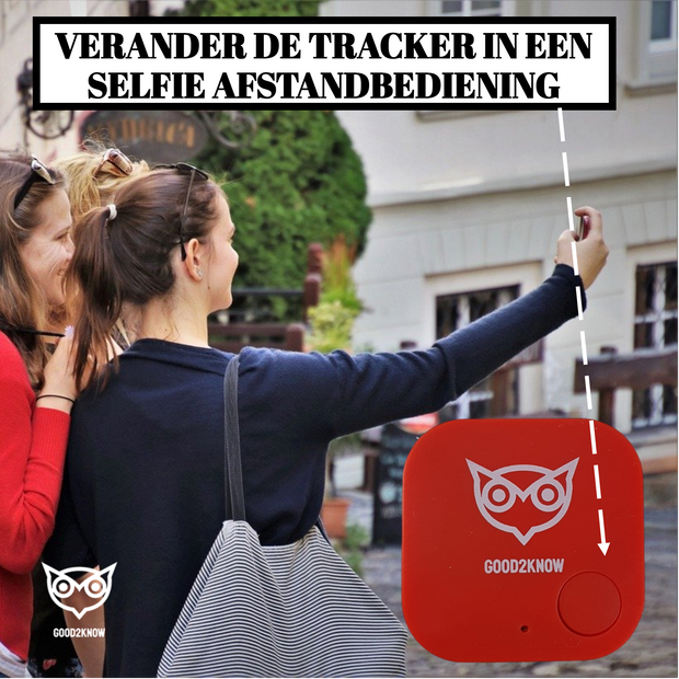 Good2know Sleutelvinder - Sleutelhanger - Rood - Gps tracker - Bleutooth Keyfinder - Cr 2032 & koortje - Airtag
