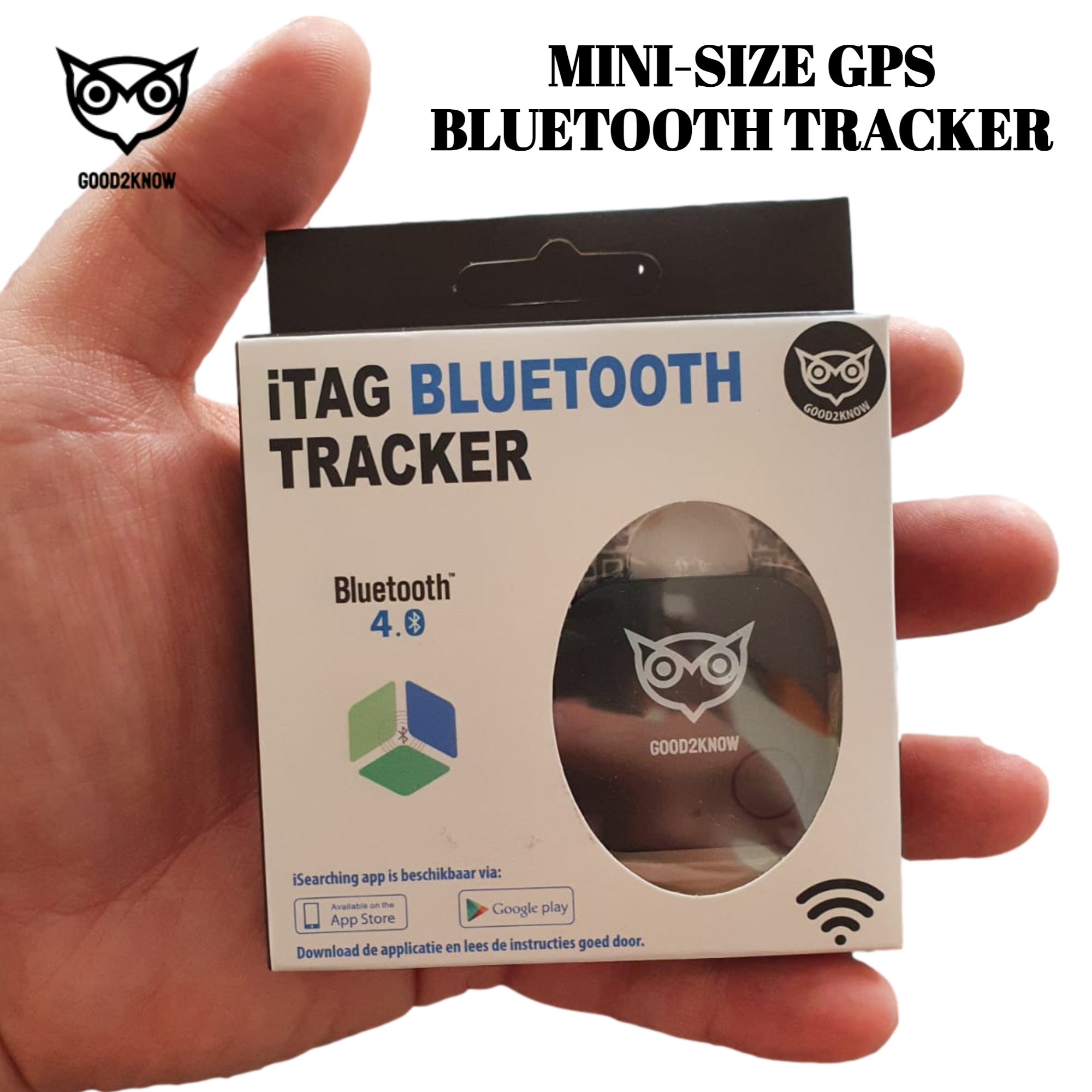 Good2know Sleutelvinder - Sleutelhanger - Roze - Gps tracker - Bleutooth Keyfinder - Cr 2032 & koortje - Airtag