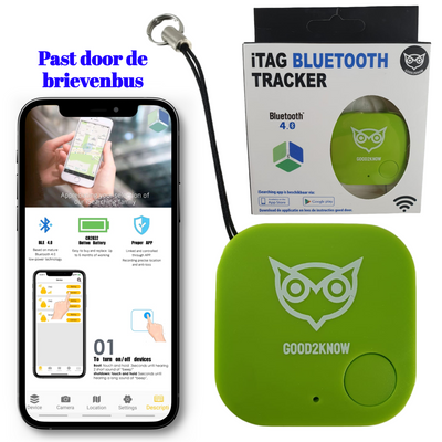 Good2know Key Finder - Keychain - Green - Gps tracker - Bleutooth Keyfinder - Cr 2032 &amp; cord - Airtag
