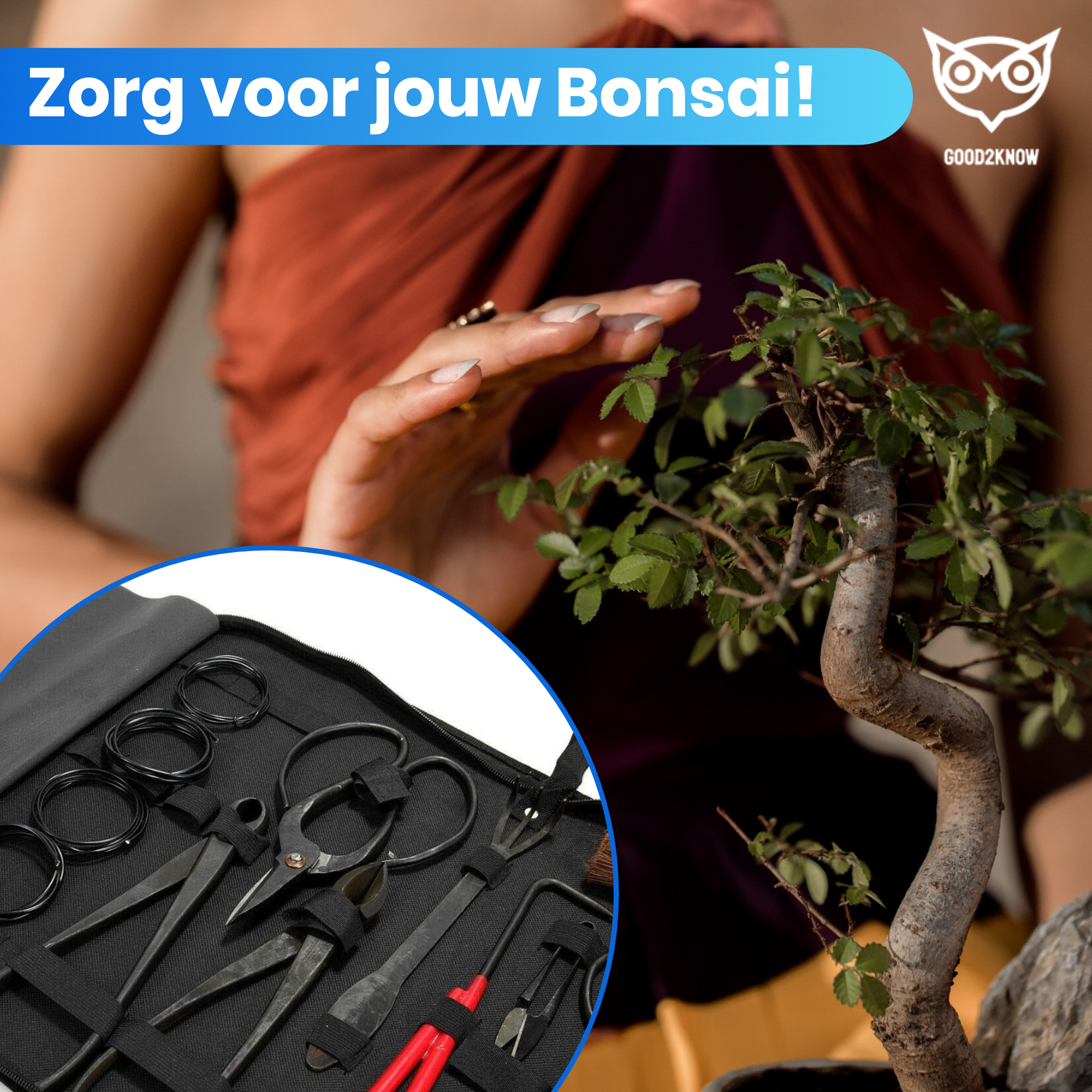 Bonsai Gereedschap Set 16 delig Starters kit Bonsai boompje verzorging