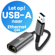 Good 2 Know Ethernet adapter USB-A - Rj45 - USB A naar Ethernet adapter - Internet adapter - 20CM - Aluminium behuizing