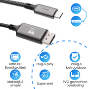Good2know USB-C 3.1 Naar Displayport DP 1.4 - 8K 60Hz - 1 METER