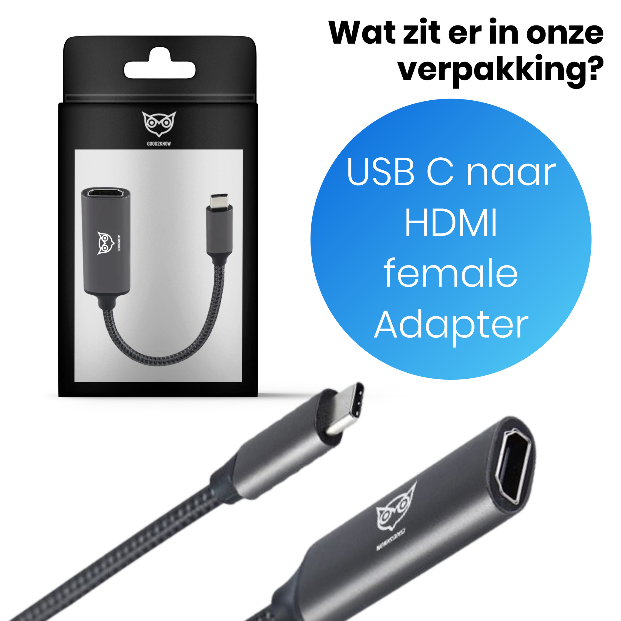 Good2know USB C naar 4K HDMI Adapter